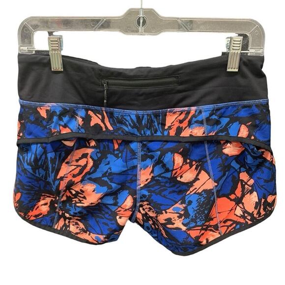 Lululemon Speed Short Paint Storm Harbor Blue Multi / Black SZ 4‎ - Picture 3 of 7